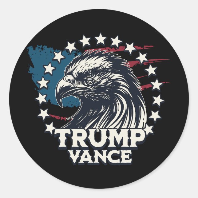 Trump Vance Classic Round Sticker (Front)