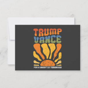 Trump Vance For a Brighter Tomorrow Retro Boho Invitation