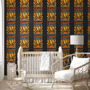 Trump Vance For a Brighter Tomorrow Retro Boho Wallpaper