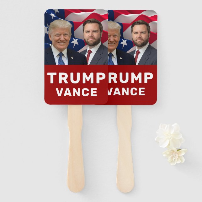 Trump Vance Hand Fan (Front and Back)