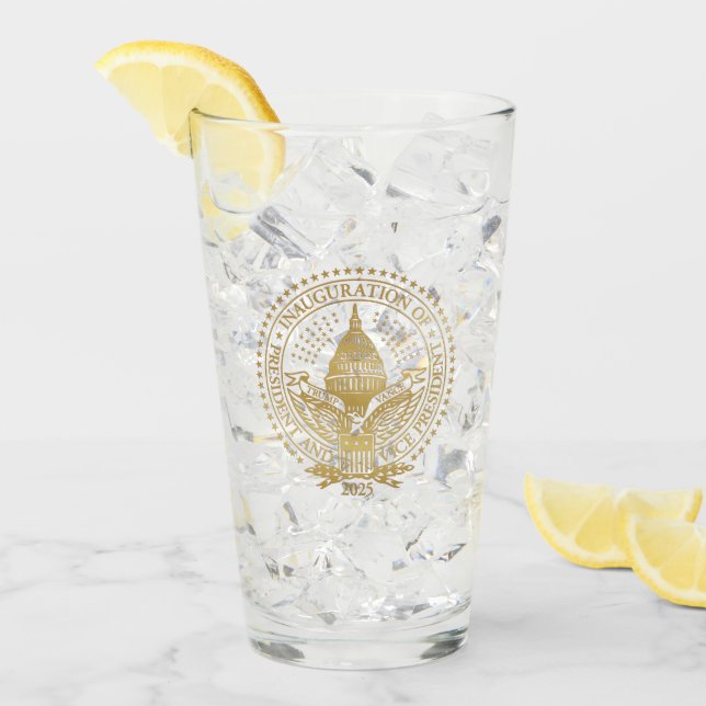 Trump Vance Inaugural Logo Inauguration Day 2025 Glass (Front Ice)