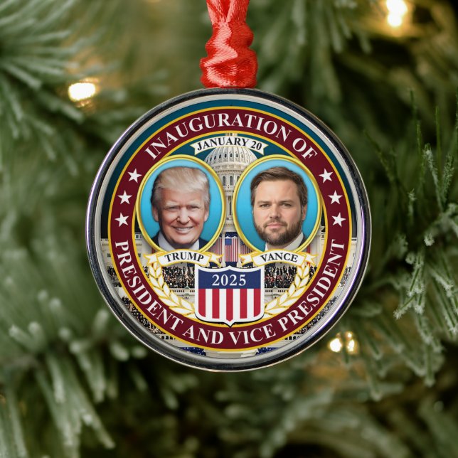 Trump - Vance Inauguration Jan 20, 2025 Christmas Metal Ornament (Tree)