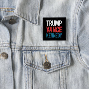 Trump Vance Kennedy 2024 Election 15 Cm Square Badge
