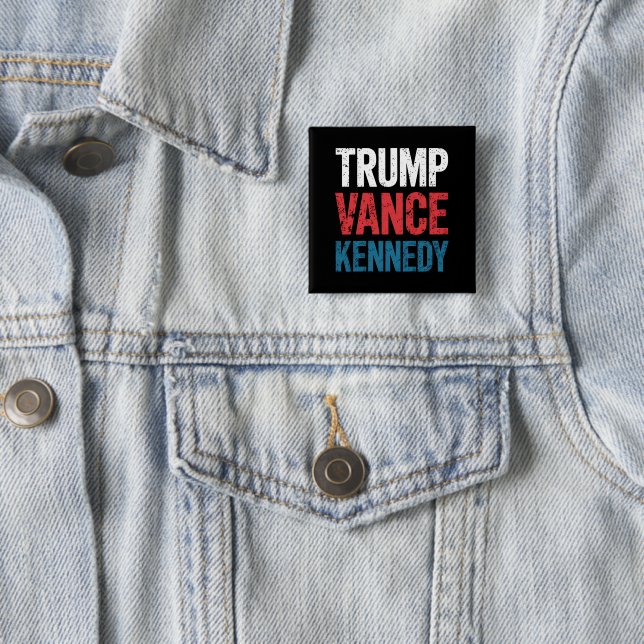 Trump Vance Kennedy 2024 Election 15 Cm Square Badge (In Situ)