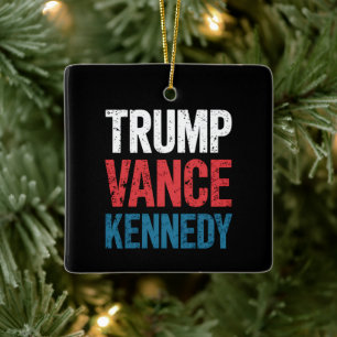 Trump Vance Kennedy 2024 Election Ceramic Ornament