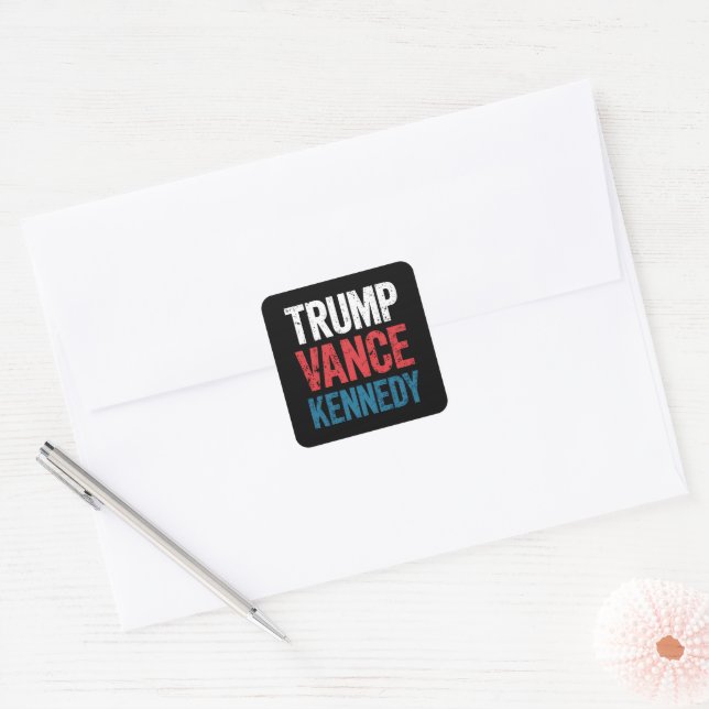 Trump Vance Kennedy 2024 Election Square Sticker (Envelope)
