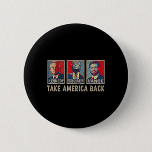 Trump Vance Kennedy Checkmate 2024 Election Republ 6 Cm Round Badge