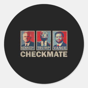 Trump Vance Kennedy Checkmate 2024 Election Republ Classic Round Sticker
