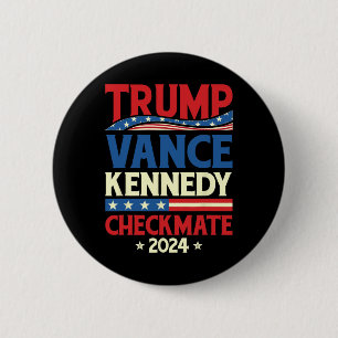 Trump Vance Kennedy Checkmate 2025 Election Republ 6 Cm Round Badge