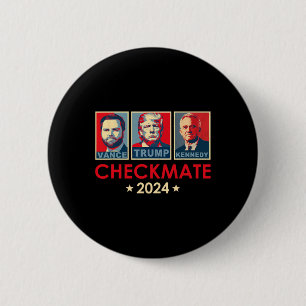 Trump Vance Kennedy Checkmate 2025 Election Republ 6 Cm Round Badge