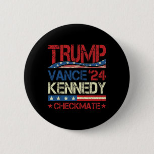 Trump Vance Kennedy Checkmate Election Republican 6 Cm Round Badge