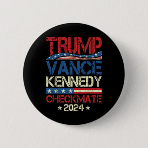 Trump Vance Kennedy Checkmate Election Republican 6 Cm Round Badge