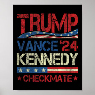 Trump Vance Kennedy Checkmate Election Republican Poster
