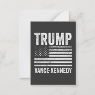 Trump Vance Kennedy Election 2024 American Flag Card