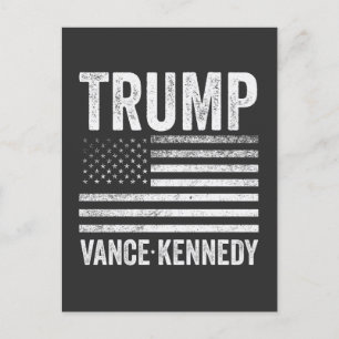 Trump Vance Kennedy Election 2024 American Flag Postcard