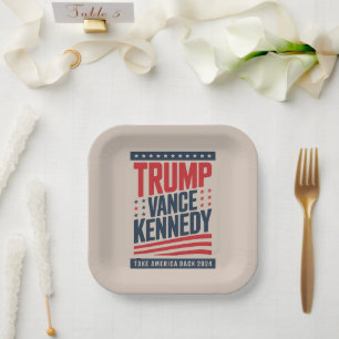 Trump Vance Kennedy Take America Back 2024 Paper Plate