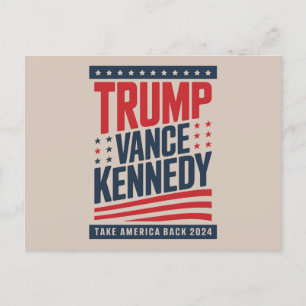 Trump Vance Kennedy Take America Back 2024  Postcard