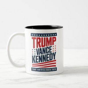 Trump Vance Kennedy Take America Back 2024  Two-Tone Coffee Mug