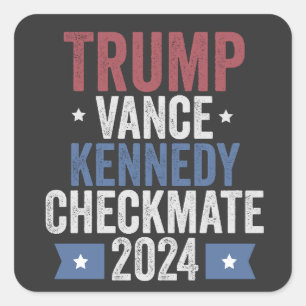 Trump Vance Kennedy take America back again Square Sticker