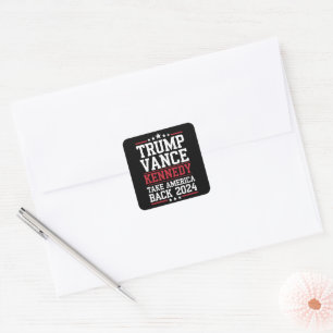 Trump Vance Kennedy Take America Back Again Square Sticker