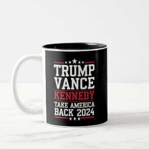 Trump Vance Kennedy Take America Back Again Two-Tone Coffee Mug