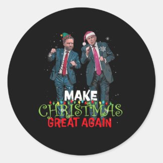 Trump Vance Make Christmas Great Again Daddy's Hom Classic Round Sticker