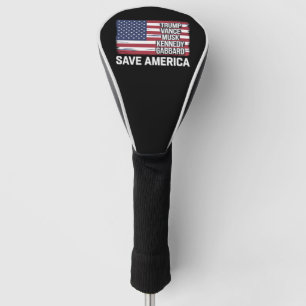 Trump Vance Musk Kennedy Gabbard 2024 Save America Golf Head Cover