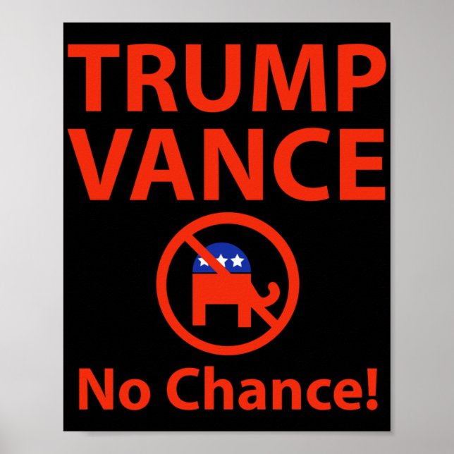 Trump Vance No Chance  Poster (Front)