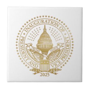 Trump Vance President Inaugural Logo Inauguration Ceramic Tile