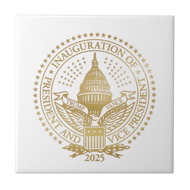 Trump Vance President Inaugural Logo Inauguration Ceramic Tile (Front)