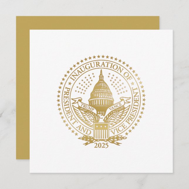 Trump Vance President Inaugural Logo Inauguration Invitation (Front/Back)