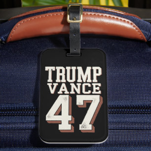 Trump Vance President Vintage Trump Wins Luggage Tag