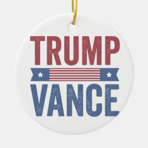 Trump Vance Republican American Election Vote Gift Ceramic Ornament