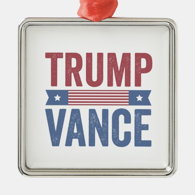 Trump Vance Republican American Election Vote Gift Metal Ornament (Front)