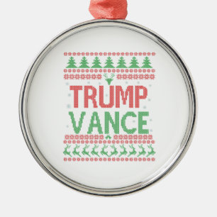 Trump Vance Republican American Election Vote Gift Metal Ornament