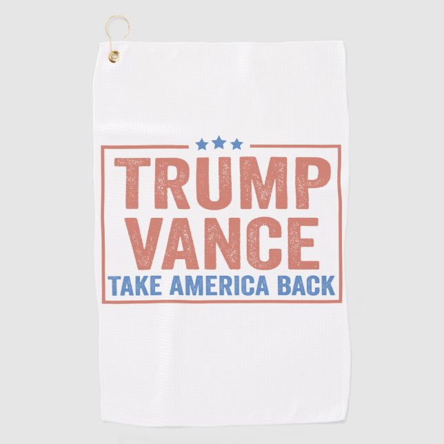 Trump Vance Take America Back Election Vote USA  Golf Towel (Front)