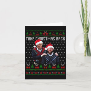 Trump Vance Take Christmas Byck Funny Santa Trump Card