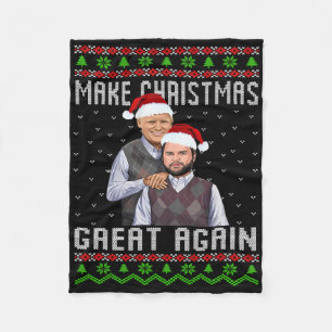 Trump Vance Tees Brothers Make Christmas Great Aga Fleece Blanket