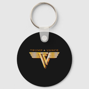Trump Vance Tv Rocker Gold Logo Vintage Trump Vanc Key Ring