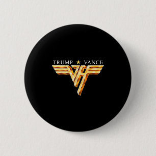 Trump Vance Tv Rocker Gold Vintage Trump Vance  6 Cm Round Badge
