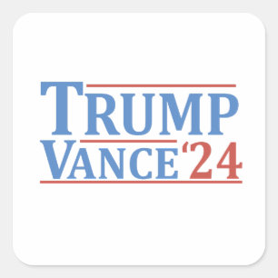 Trump Vance Vice President American Election USA Square Sticker