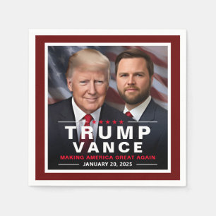 Trump Vance Victory Inauguration Day Collector's Napkin