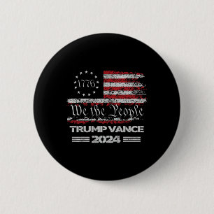 Trump Vance We The People 47th President Trump Won 6 Cm Round Badge