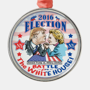 Trump versus Hillary 2016 Metal Ornament
