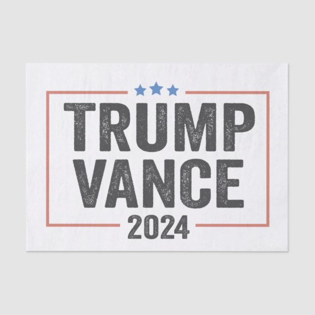 Trump Vice President Vance 2024 President Election Tissue Paper (Front)
