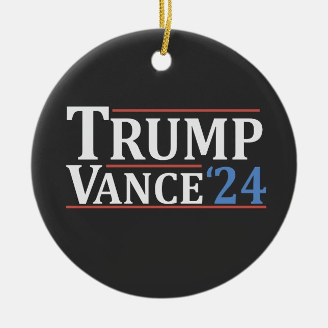 Trump Vice President Vance American Election USA  Ceramic Ornament (Front)