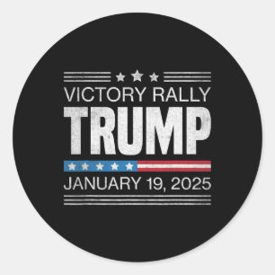 Trump Victory Rally January Classic Round Sticker