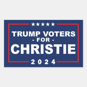 Trump Voters for Chris Christie Rectangular Sticker