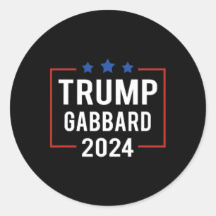 Trump Vp Gabbard 2024 Election Classic Round Sticker