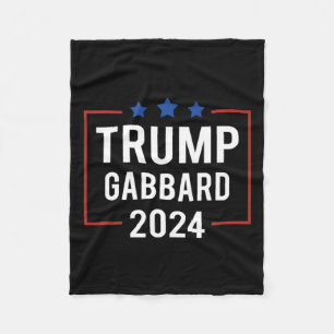 Trump Vp Gabbard 2024 Election  Fleece Blanket